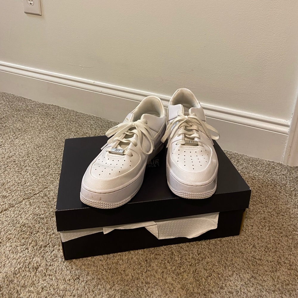 Nike Air Force 1 Sage Low in White, women’s 9.5